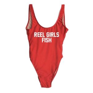 Rave Suits Reel Girls Fish Fishing One Piece Swimsuit